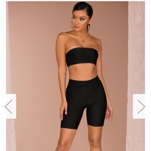 Bandeau Biker Shorts Set